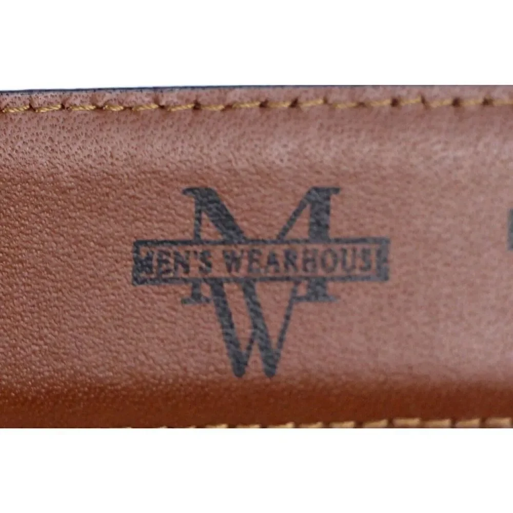 Men's Wearhouse BROWN GENUINE LEATHER 1 1/8